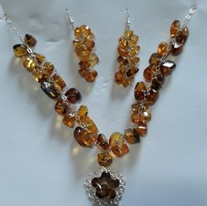 necklace and earrrings